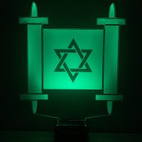 Torah LED Acrylic Light Up Display Centerpiece - Chanukkah Holiday Gift | Bar Bat Mitzvah Decor - Image 4