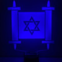 Torah LED Acrylic Light Up Display Centerpiece - Chanukkah Holiday Gift | Bar Bat Mitzvah Decor - Image 8