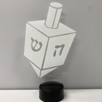 Hanukkah Dreidel LED Acrylic Light Up Display Centerpiece - Chanukkah Holiday Gift - Image 8