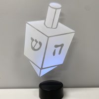 Hanukkah Dreidel LED Acrylic Light Up Display Centerpiece - Chanukkah Holiday Gift - Image 7
