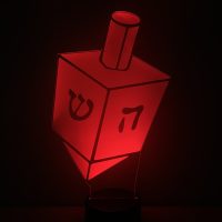 Hanukkah Dreidel LED Acrylic Light Up Display Centerpiece - Chanukkah Holiday Gift - Image 6