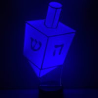 Hanukkah Dreidel LED Acrylic Light Up Display Centerpiece - Chanukkah Holiday Gift - Image 5