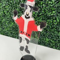 Chick-fil-A Holiday Christmas Cow LED Acrylic Light Up Display Centerpiece - Holiday Gift - Image 5