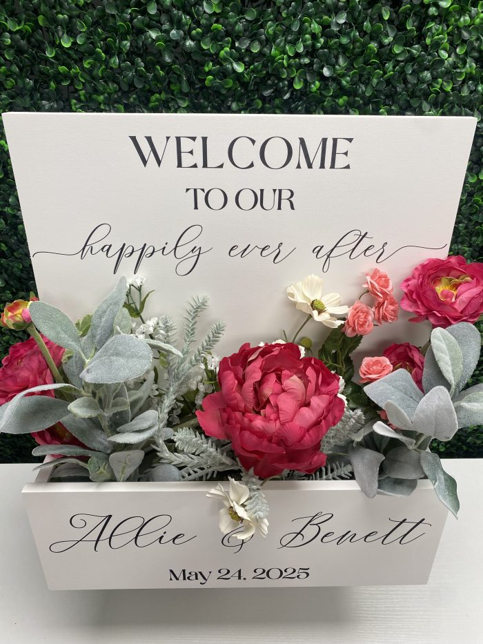 Flower Box Sign - Weddings, Bar Bat Mitzvah, Engagement Party, Celebrations - Image 3