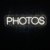 Photos Acrylic Neon Sign | Birthday Party Neon Sign | Wedding Neon Sign | Sweet 16 Neon Sign | Bar Bat Mitzvah Business Neon Sign