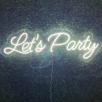 Let's Party Acrylic Neon Sign | Birthday Party Neon Sign | Wedding Neon Sign | Sweet 16 Neon Sign | Bar Bat Mitzvah Business Neon Sign - Image 6