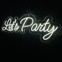 Let's Party Acrylic Neon Sign | Birthday Party Neon Sign | Wedding Neon Sign | Sweet 16 Neon Sign | Bar Bat Mitzvah Business Neon Sign - Image 4