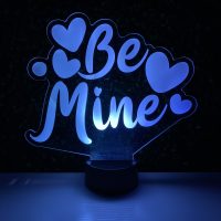 Be Mine LED Acrylic Light Up Display Centerpiece - Valentine's Day Holiday Gift - Image 4