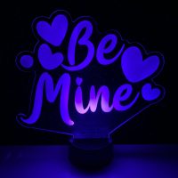 Be Mine LED Acrylic Light Up Display Centerpiece - Valentine's Day Holiday Gift - Image 8