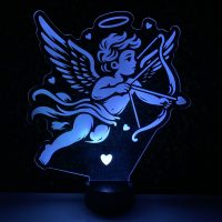 Cupid Arrow LED Acrylic Light Up Display Centerpiece - Valentine's Day Holiday Gift