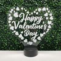 Happy Valentine's Day LED Acrylic Light Up Display Centerpiece - Valentine's Day Holiday Gift - Image 10