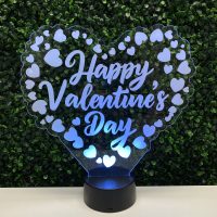 Happy Valentine's Day LED Acrylic Light Up Display Centerpiece - Valentine's Day Holiday Gift - Image 9