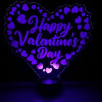 Happy Valentine's Day LED Acrylic Light Up Display Centerpiece - Valentine's Day Holiday Gift - Image 6