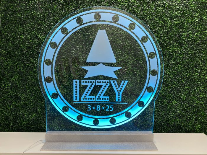 Custom Made LED Acrylic Light Up Display Sign in Board or Centerpieces - Create Your Own With Photo, Text, Logo or Design - Sweet 16, Birthday, Bar/Bat Mitzvah, Weddings, Graduation - Image 9