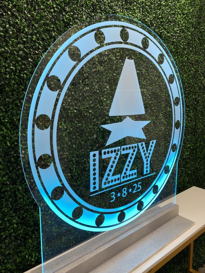 Custom Made LED Acrylic Light Up Display Sign in Board or Centerpieces - Create Your Own With Photo, Text, Logo or Design - Sweet 16, Birthday, Bar/Bat Mitzvah, Weddings, Graduation - Image 11