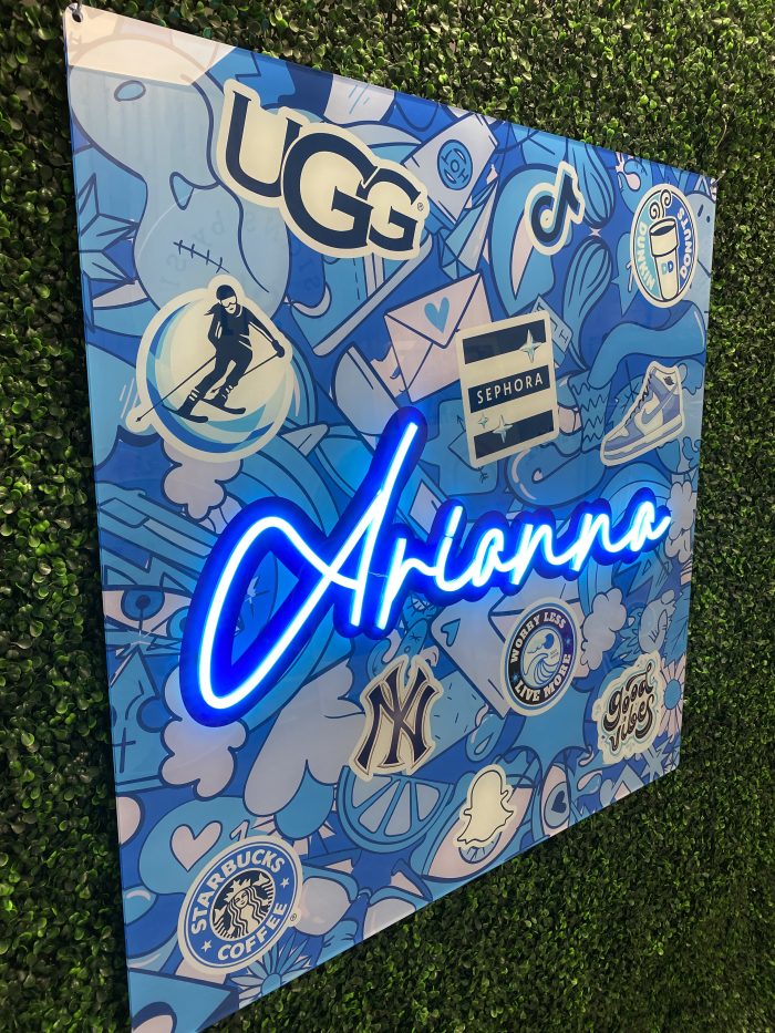 Custom Acrylic Layered + Neon Accent Sign In Board for Events, Wedding, Bar/Bat Mitzvahs - Image 10