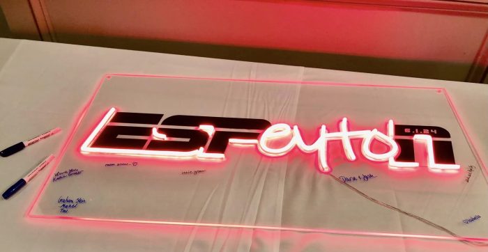 Custom Acrylic Layered + Neon Accent Sign In Board for Events, Wedding, Bar/Bat Mitzvahs - Image 3