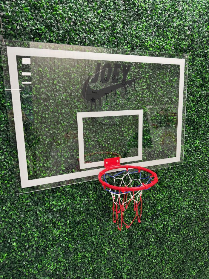 Basketball Hoop Acrylic Layered + Neon Accent Sign In Board for Events, Wedding, Bar/Bat Mitzvahs - Image 3