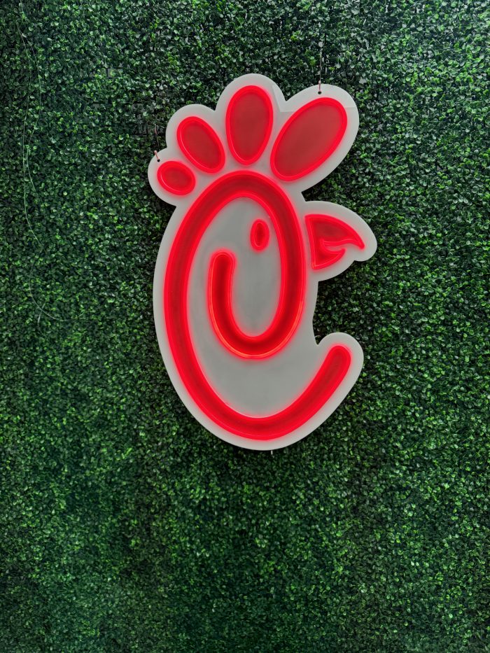 Chick-fil-A Chicken Neon Sign | Acrylic Neon Sign | Custom Neon Sign