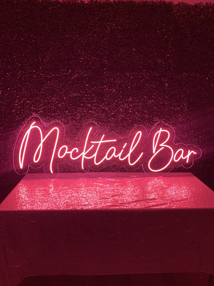 Mocktail Bar Acrylic Neon Business Sign | Birthday Party Neon Sign | Wedding Neon Sign | Sweet 16 Neon Sign | Bar Bat Mitzvah Neon Sign