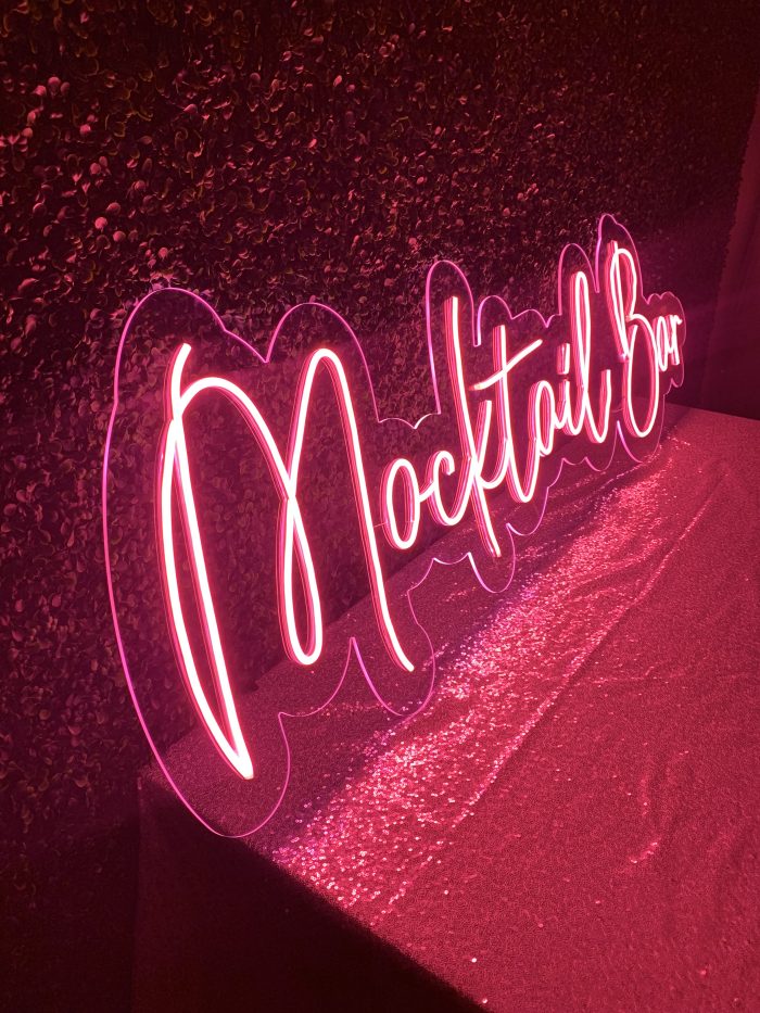 Mocktail Bar Acrylic Neon Business Sign | Birthday Party Neon Sign | Wedding Neon Sign | Sweet 16 Neon Sign | Bar Bat Mitzvah Neon Sign - Image 2