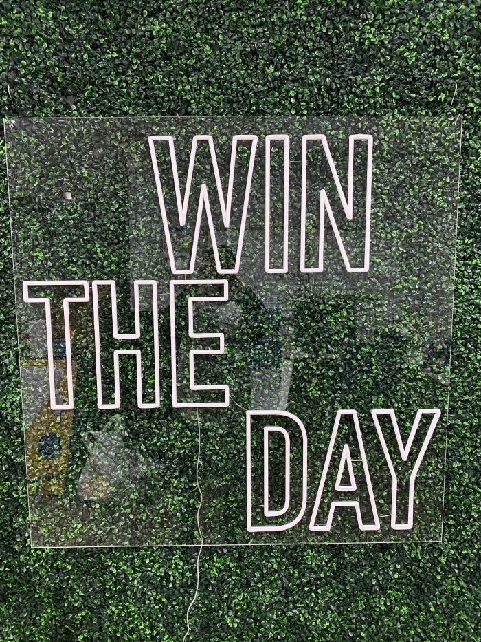 Win the Day Acrylic Neon Sign | Birthday Party Neon Sign | Wedding Neon Sign | Sweet 16 Neon Sign | Bar Bat Mitzvah Neon Sign - Image 2