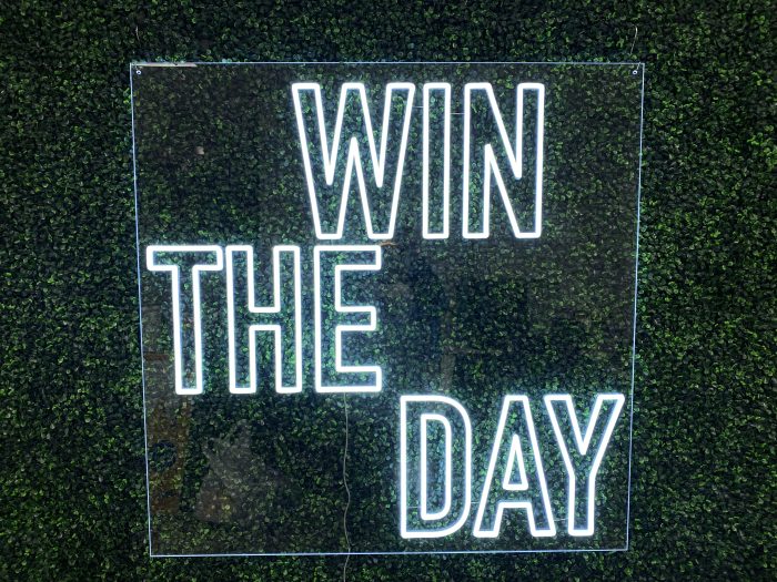 Win the Day Acrylic Neon Sign | Birthday Party Neon Sign | Wedding Neon Sign | Sweet 16 Neon Sign | Bar Bat Mitzvah Neon Sign - Image 4