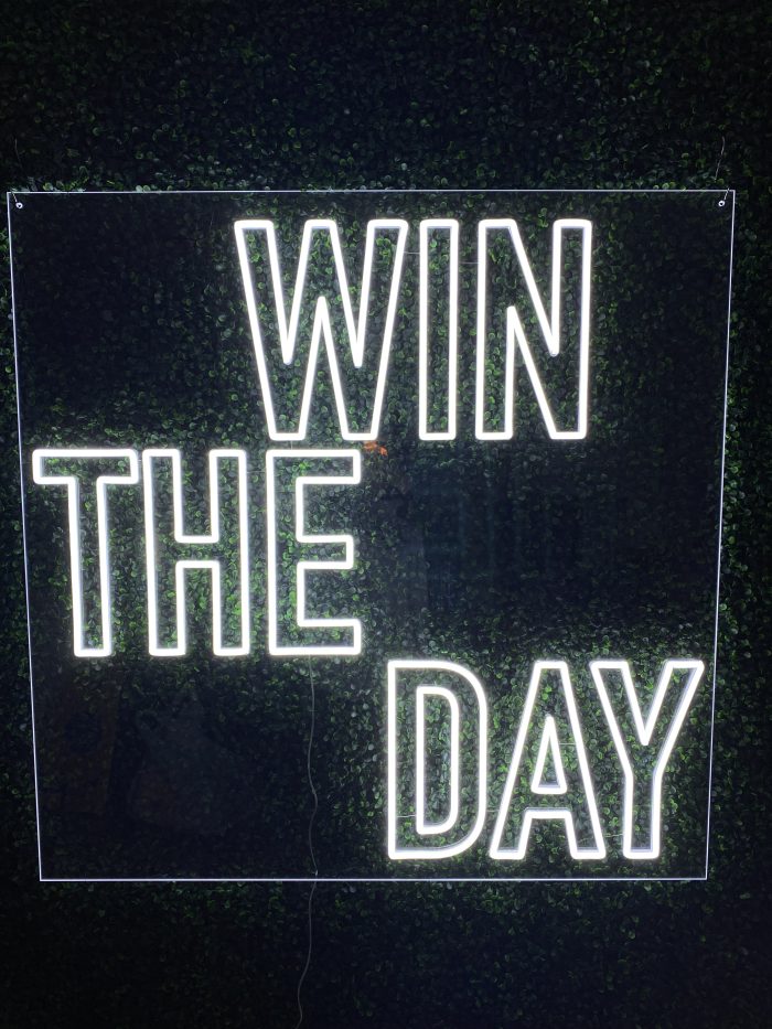 Win the Day Acrylic Neon Sign | Birthday Party Neon Sign | Wedding Neon Sign | Sweet 16 Neon Sign | Bar Bat Mitzvah Neon Sign - Image 5