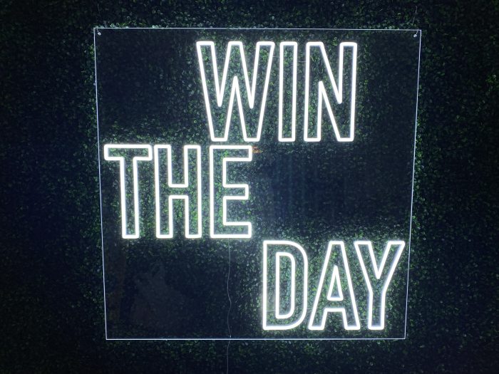 Win the Day Acrylic Neon Sign | Birthday Party Neon Sign | Wedding Neon Sign | Sweet 16 Neon Sign | Bar Bat Mitzvah Neon Sign - Image 6