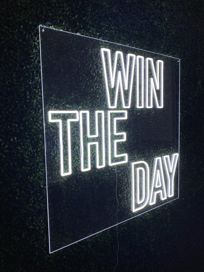 Win the Day Acrylic Neon Sign | Birthday Party Neon Sign | Wedding Neon Sign | Sweet 16 Neon Sign | Bar Bat Mitzvah Neon Sign - Image 7