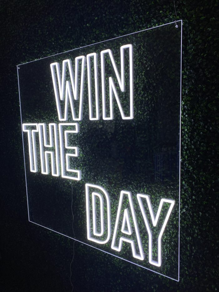 Win the Day Acrylic Neon Sign | Birthday Party Neon Sign | Wedding Neon Sign | Sweet 16 Neon Sign | Bar Bat Mitzvah Neon Sign - Image 8