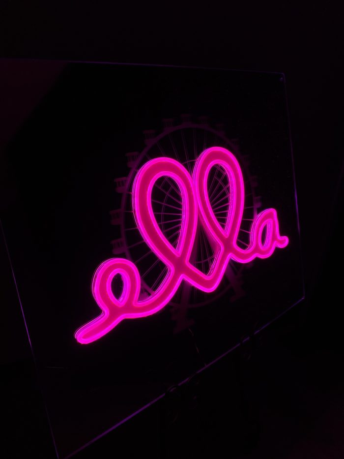 Custom Mirrored Acrylic  + Neon Accent Sign In Board for Events, Wedding, Bar/Bat Mitzvahs - Image 4