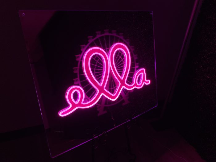 Custom Mirrored Acrylic  + Neon Accent Sign In Board for Events, Wedding, Bar/Bat Mitzvahs - Image 6