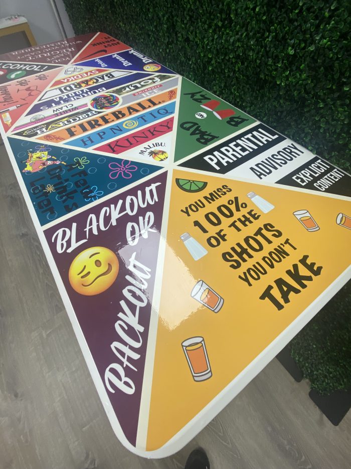 Alcohol Theme Custom Beer Pong Table - Image 7