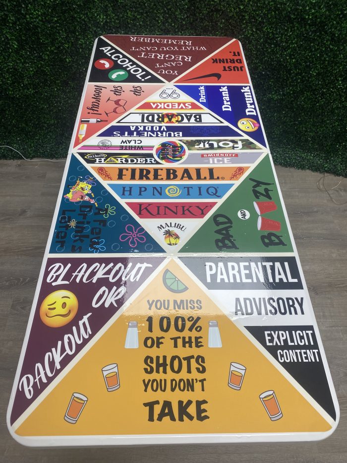 Alcohol Theme Custom Beer Pong Table - Image 9