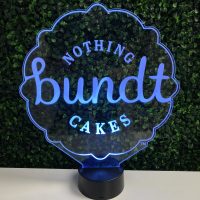 Nothing bundt Cakes LED Acrylic Light Up Display Centerpiece
