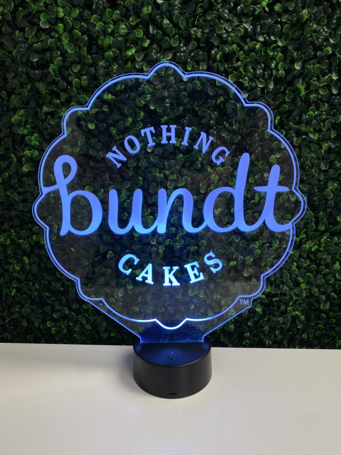 Nothing bundt Cakes LED Acrylic Light Up Display Centerpiece