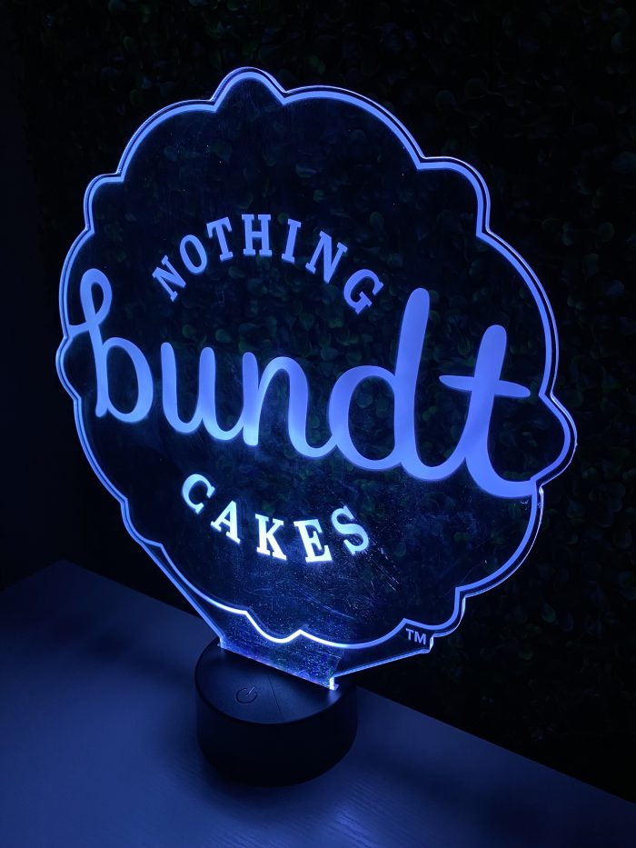 Nothing bundt Cakes LED Acrylic Light Up Display Centerpiece - Image 4