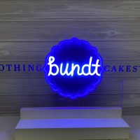 Custom Acrylic Nothing bundt Cakes Neon Business Sign with Stand and/or Hanging Option - Image 4
