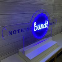 Custom Acrylic Nothing bundt Cakes Neon Business Sign with Stand and/or Hanging Option - Image 5
