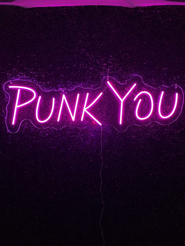 Punk You Acrylic Neon Business Sign | Birthday Party Neon Sign | Wedding Neon Sign | Sweet 16 Neon Sign | Bar Bat Mitzvah Neon Sign - Image 2