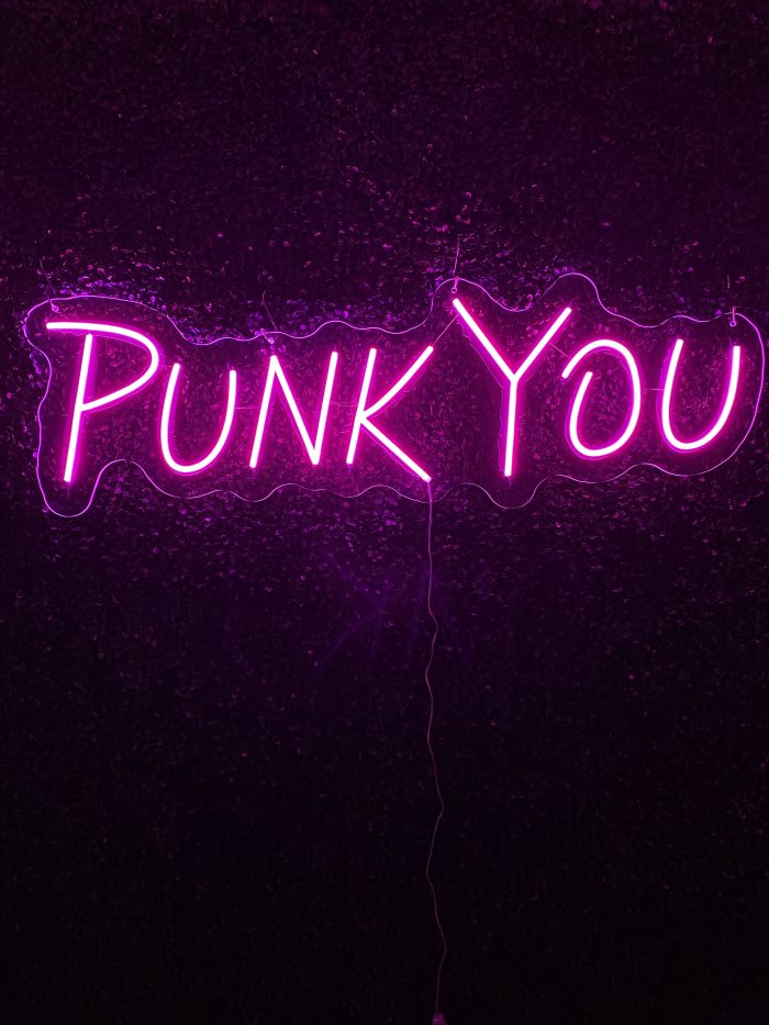 Punk You Acrylic Neon Business Sign | Birthday Party Neon Sign | Wedding Neon Sign | Sweet 16 Neon Sign | Bar Bat Mitzvah Neon Sign