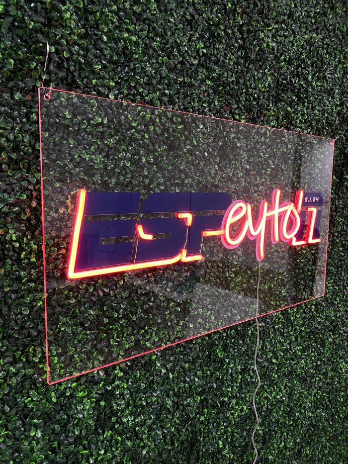 Custom Acrylic Layered + Neon Accent Sign In Board for Events, Wedding, Bar/Bat Mitzvahs - Image 9