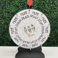 Chick-fil-A Prize Wheel Spin Wheel for Giveaways - Spinning Wheel for Prizes with Stand