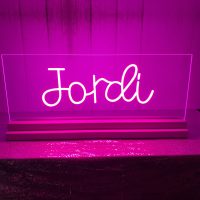Tabletop Acrylic Neon Sign or Sign in Board with Base | Birthday Party Neon Sign | Sweet 16 Neon Sign | Bar Bat Mitzvah Neon Sign
