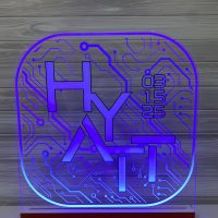 Custom Made LED Acrylic Light Up Display Sign in Board or Centerpieces - Create Your Own With Photo, Text, Logo or Design - Sweet 16, Birthday, Bar/Bat Mitzvah, Weddings, Graduation