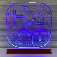 Custom Made LED Acrylic Light Up Display Sign in Board or Centerpieces - Create Your Own With Photo, Text, Logo or Design - Sweet 16, Birthday, Bar/Bat Mitzvah, Weddings, Graduation - Image 2