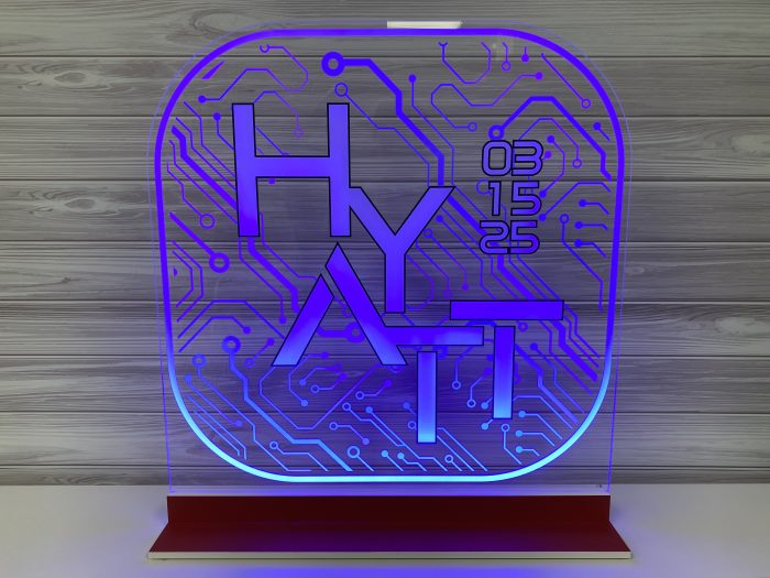 Custom Made LED Acrylic Light Up Display Sign in Board or Centerpieces - Create Your Own With Photo, Text, Logo or Design - Sweet 16, Birthday, Bar/Bat Mitzvah, Weddings, Graduation - Image 2