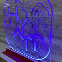 Custom Made LED Acrylic Light Up Display Sign in Board or Centerpieces - Create Your Own With Photo, Text, Logo or Design - Sweet 16, Birthday, Bar/Bat Mitzvah, Weddings, Graduation - Image 10