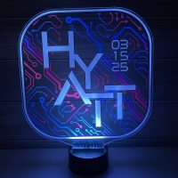 LED Acrylic Light Up Display Centerpiece - Create Your Own With Photo, Text, Logo or Design - Sweet 16, Birthday, Bar/Bat Mitzvah, Weddings, Graduation